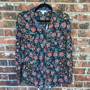 Sundance cotton Floral button down shirt